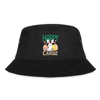 Happy easter gift easter bunny easter eggs cartoon - Bucket Hat - black - Front - Lela (165cm)