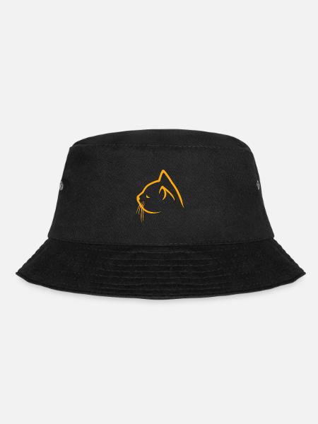 Cats Catstyle cat face - Bucket Hat - black