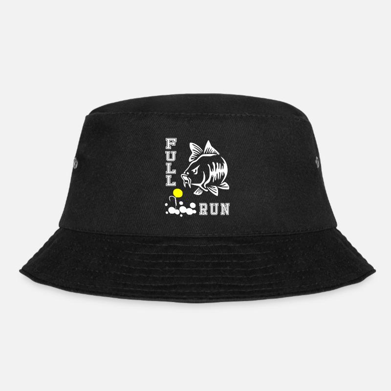 FULLRUN Karpfenangler Karpfen carp Angeln Geschenk - Bucket Hat - Schwarz