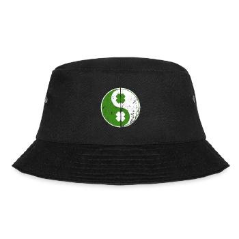 Yin Yang Shamrocks Chinese Symbol St. Patrick - Bucket Hat - black - Front - Lela (165cm)