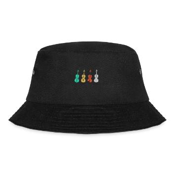 Vintage violin violin - music gift - Bucket Hat - black - Front - Lela (165cm)