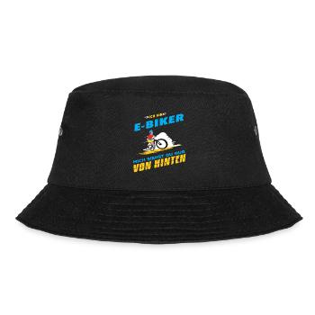 E-Bike Pedelec E Biker Fahrrad E Bike Geschenk - Bucket Hat - Schwarz - Vorne - Lela (165cm)