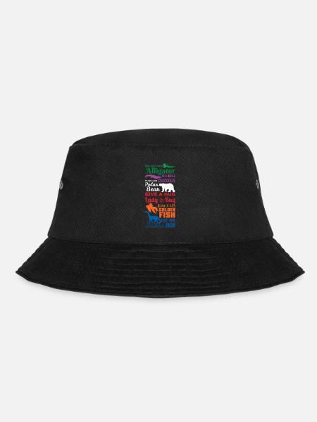 See you later Alligator Shirt Tierfreunde Geschenk - Bucket Hat - Schwarz