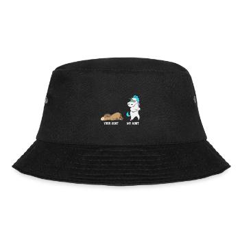 Einhorn Pferd Deine Tante Meine Tante Geschenk EN - Bucket Hat - Schwarz - Vorne - Lela (165cm)