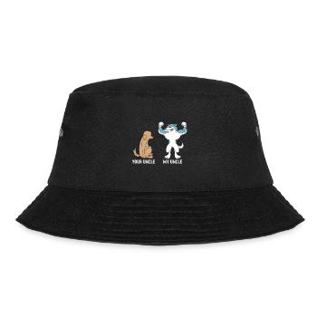 Your Uncle My Uncle Dog Wolf T-Shirt Gift - Bucket Hat - black - Front - Lela (165cm)
