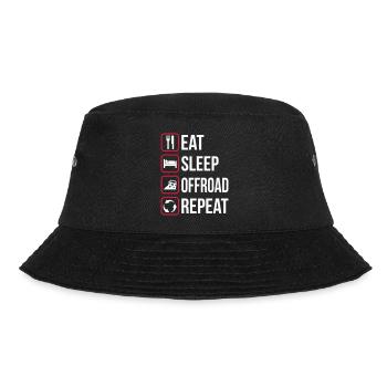 Eat Sleep Offroad Repeat - Bucket Hat - black - Front - Lela (165cm)