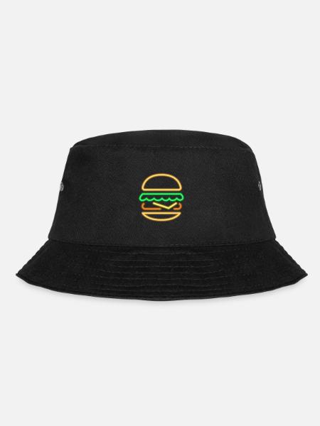 Neon Burger - Signe rétro au néon des années 80 - Bob - noir