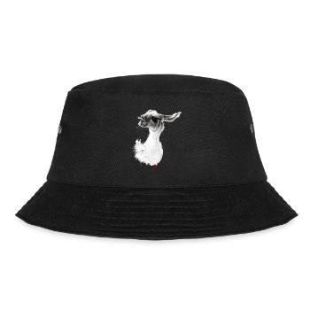 Skizzenhafter Lama - Bucket Hat - Schwarz - Vorne - Lela (165cm)