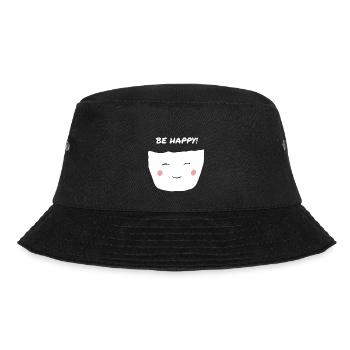 Be Happy Motivation Inspiration Cute - Bucket Hat - black - Front - Lela (165cm)