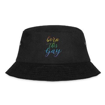 LGBT T-Shirt - Homosexuell - Gay - Lesbisch - CSD - Bucket Hat - Schwarz - Vorne - Lela (165cm)