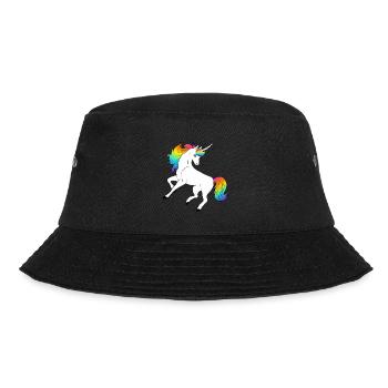 Einhorn - Bucket Hat - Schwarz - Vorne - Lela (165cm)