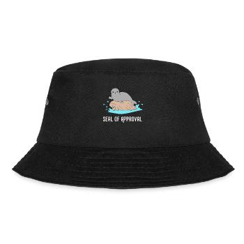 Seerobbe Daumen Hoch Meerestier Seelöwe Lustig - Bucket Hat - Schwarz - Vorne - Lela (165cm)