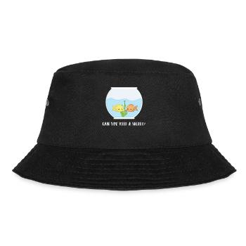 Fish - Fish Holder - Aquarist - Funny - Lol - Bucket Hat - black - Front - Lela (165cm)