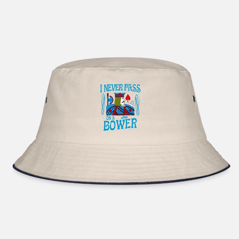 Euchre I Never Pass On A Bower Card Playing T Bucket Hat