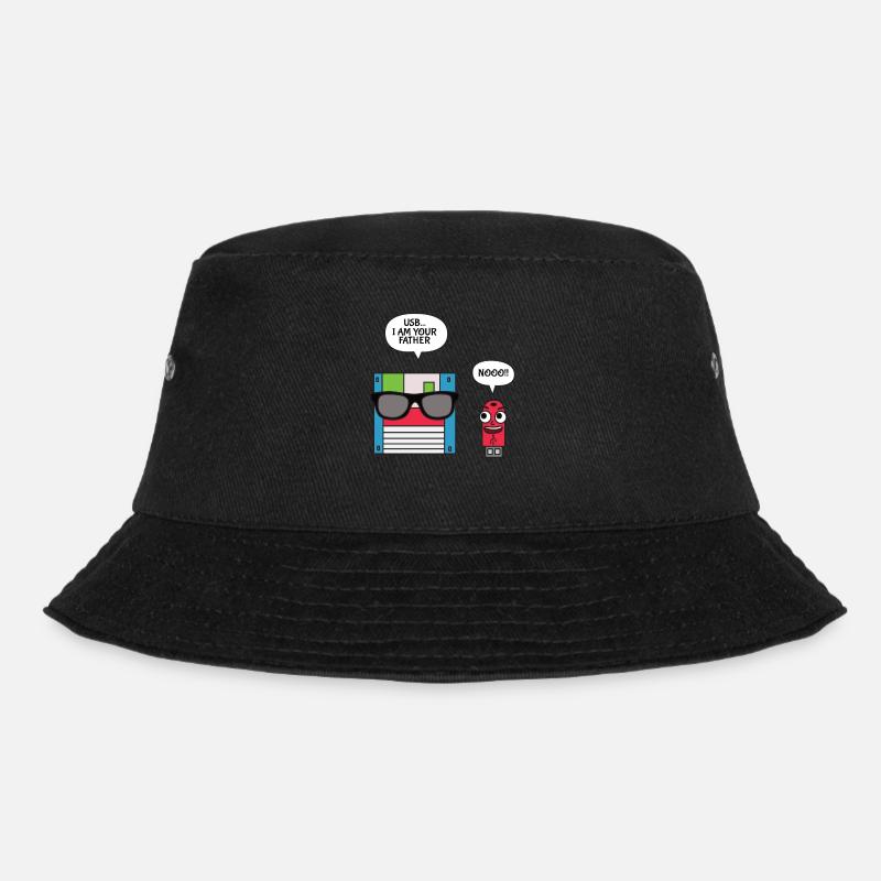 USB-Diskette Ich bin dein Vater T-Shirt, Geek - Bucket Hat - Schwarz