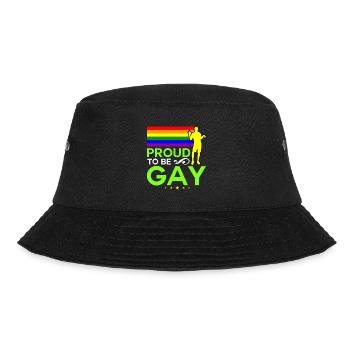 Proud to be Gay - Bucket Hat - Schwarz - Vorne - Lela (165cm)