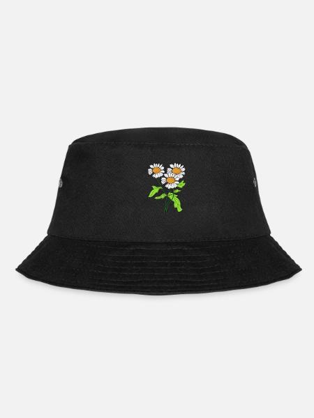 Daisies flower plant bloom gift idea - Bucket Hat - black