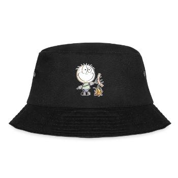 Lustiges Wurst Grillen Strichmännchen - Bucket Hat - Schwarz - Vorne - Lela (165cm)
