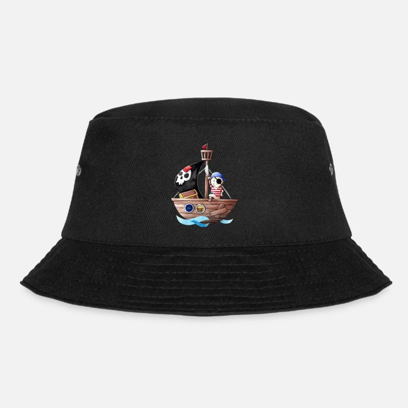 Petit pirate avec son bateau - Bob - noir
