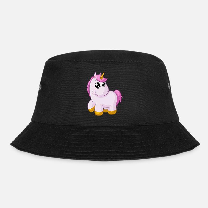 Licorne de dessin animé rose - Bob - noir