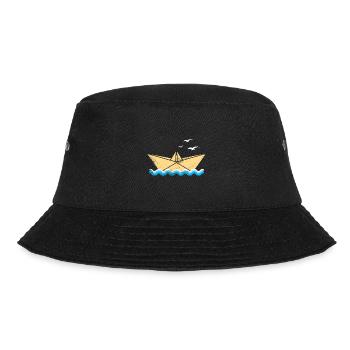 Boat Sailing Holiday Ship Ocean - Bucket Hat - black - Front - Lela (165cm)