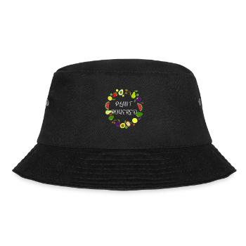 Plant Powered Shirt Vegan Vegan Vegan TShirt - Bucket Hat - black - Front - Lela (165cm)