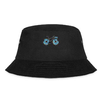 Bicycle Cyclist Donut Donut Wheel Gift Idea - Bucket Hat - black - Front - Lela (165cm)