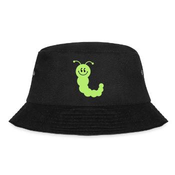 worm__c2 - Bucket Hat - Schwarz - Vorne - Lela (165cm)