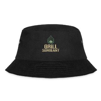 Funny Grill Sergeant Grill Barbeque - Bucket Hat - black - Front - Lela (165cm)