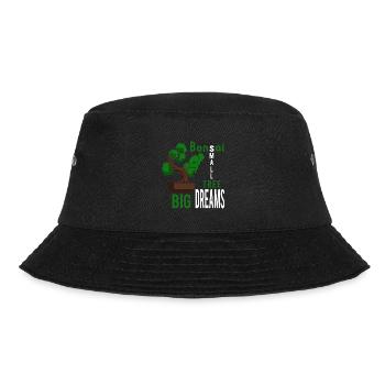 Small Tree Big Dreams Bonsai Gardener Gift - Bucket Hat - black - Front - Lela (165cm)
