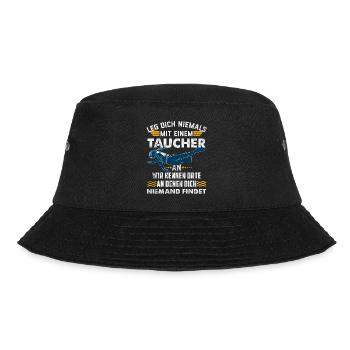 Taucher Tauchen - Bucket Hat - Schwarz - Vorne - Lela (165cm)