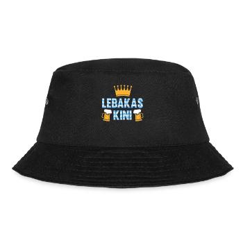 Lebakas Leberkäse Kini Bayern Geschenk König Bier - Bucket Hat - Schwarz - Vorne - Lela (165cm)