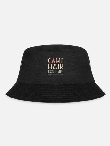 Funny Camp Hair Don't Care - Bucket Hat - Schwarz