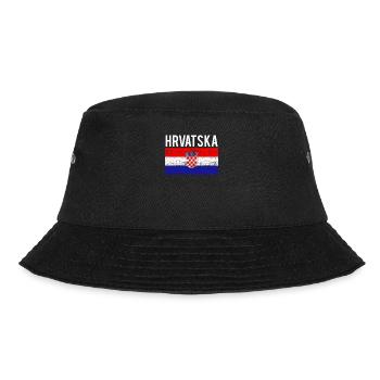 Hrvatska football distressed - Bucket Hat - black - Front - Lela (165cm)