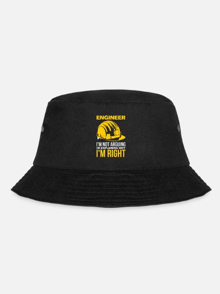 Funny engineer saying - Bucket Hat - black