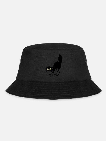Verärgert Katze - Bucket Hat - Schwarz