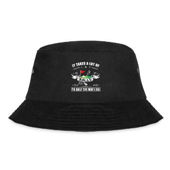 Lustiger Golf Spruch - Golfspieler Geschenk - Bucket Hat - Schwarz - Vorne - Lela (165cm)