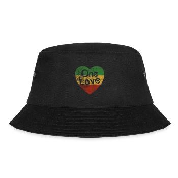 Reggae Jamaika One Love Reggaeton Rasta Geschenk - Bucket Hat - Schwarz - Vorne - Lela (165cm)