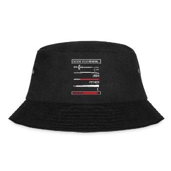 Programmierer Geschenk Java C Programmierung - Bucket Hat - Schwarz - Vorne - Lela (165cm)