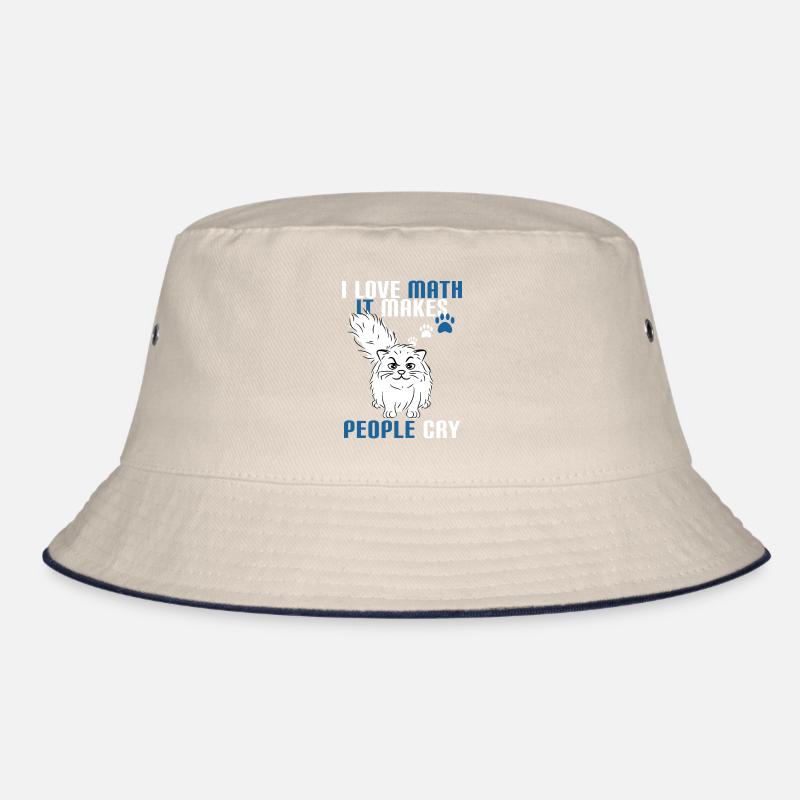 Creative tee design with text "I Love Math It Bucket Hat