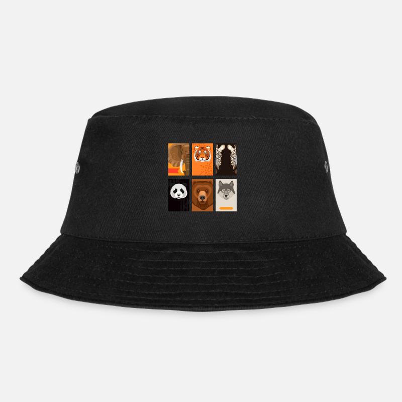 Wilde Tiere - Bucket Hat - Schwarz