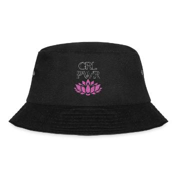 Girl Power-GRL PWR- Frauen Power shirt - Bucket Hat - Schwarz - Vorne - Lela (165cm)
