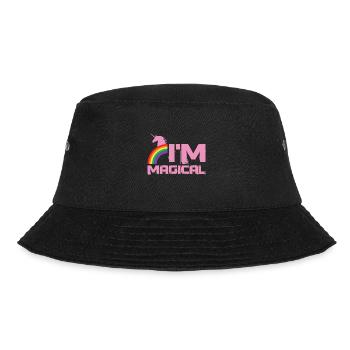 ich bin magisch einhörner regenbogen geschenk - Bucket Hat - Schwarz - Vorne - Lela (165cm)