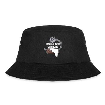 Wo ist dein Gott? - Bucket Hat - Schwarz - Vorne - Lela (165cm)