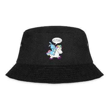 Faster than hopping rabbit unicorn gift - Bucket Hat - black - Front - Lela (165cm)