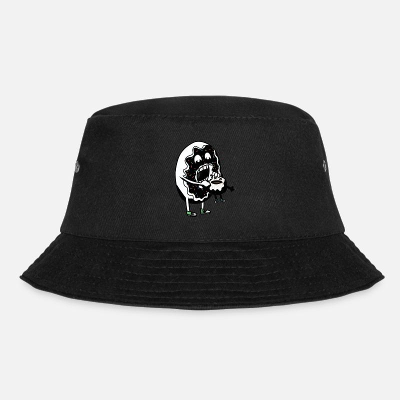 Donut Dark Grufti Gothic Fantasy Horror Spaß - Bucket Hat - Schwarz