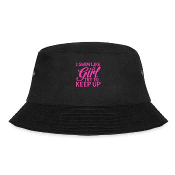 Schwimmerin - Bucket Hat - Schwarz - Vorne - Lela (165cm)
