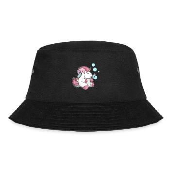 Unicorn soap bubbles blowing glitter child gift - Bucket Hat - black - Front - Lela (165cm)