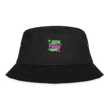 Glow Neon Party Squad Fest Leuchten Geschenk - Bucket Hat - Schwarz - Vorne - Lela (165cm)