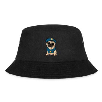 Polizist Polizei Polizeihund Berufe Hunde Job - Bucket Hat - Schwarz - Vorne - Lela (165cm)